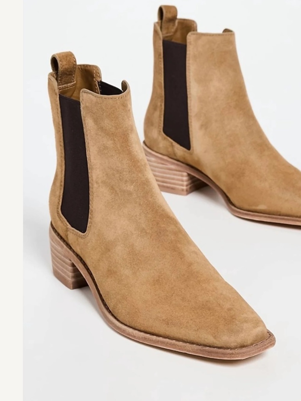 TORY BURCH Women's Suede tan Casual Chelsea Boot  $378 new 
Size: 6
Color:lace